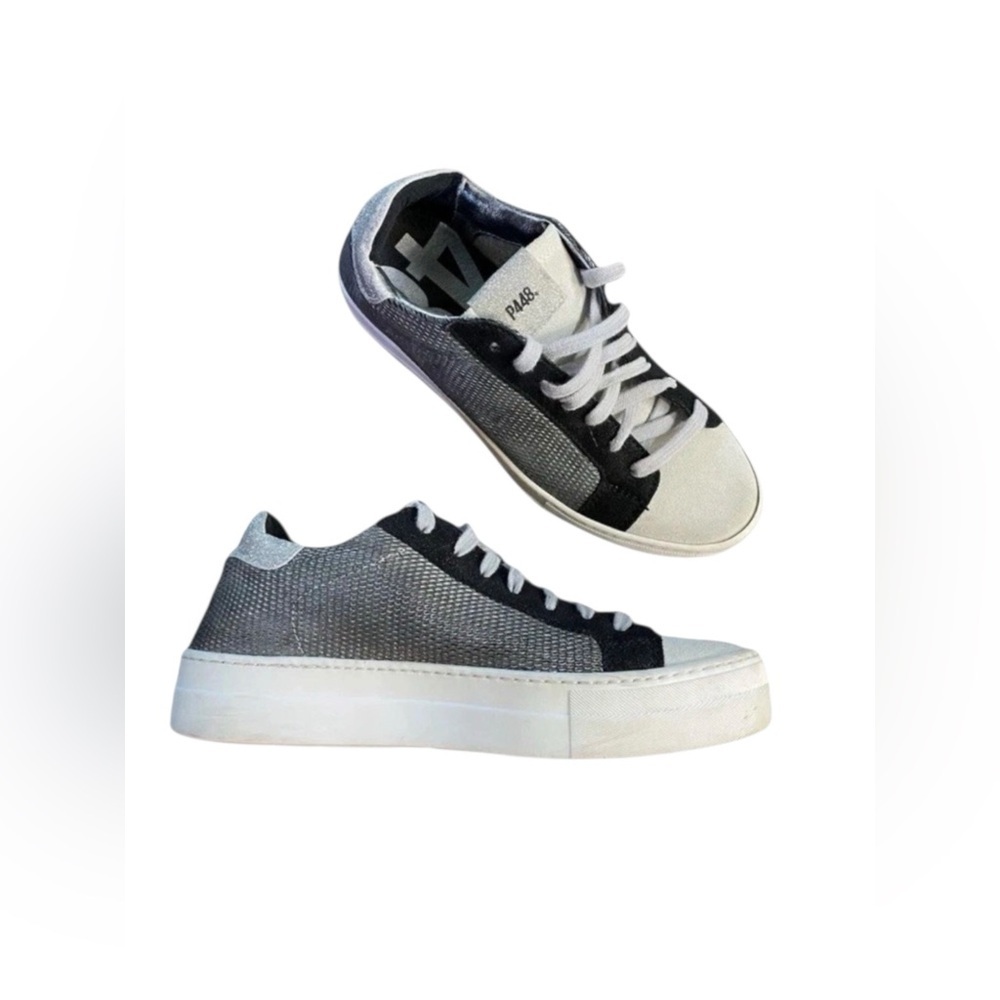 P448 Thea Fujy Black & Silver You Can Surf Later Sneaker - Sz 39 (US 8.5) Italy